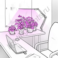 Лампа для домашних растений на пантографе "Мицар"